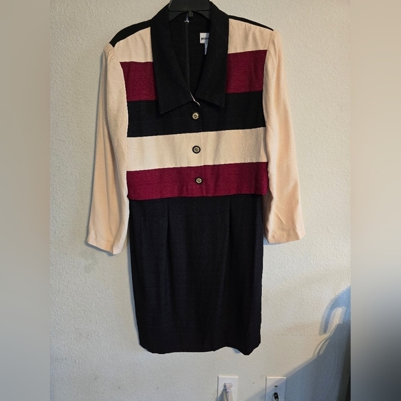 VTG Perceptions 2Piece Dress Suit 16 Conjured Long Sleeve ButtonUp USA Made - Picture 3 of 13